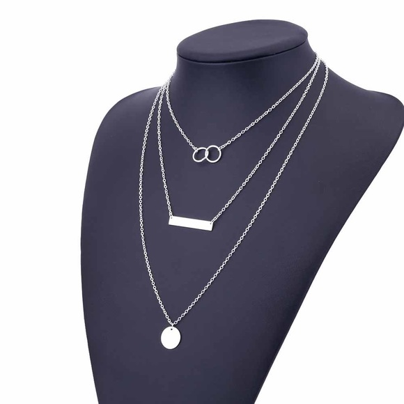 3 for $25⚡️double circle bar coin necklace - Picture 3 of 8